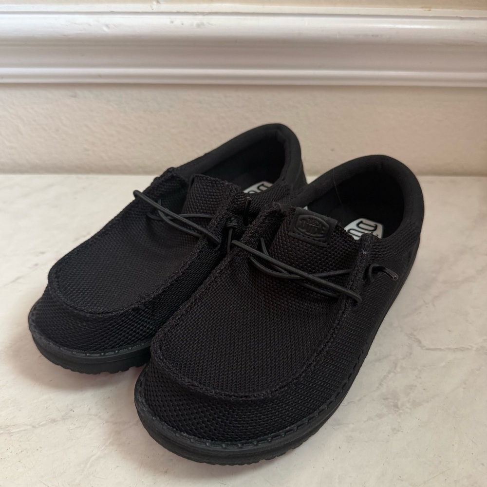 Hey Dude Black Mesh Loafers